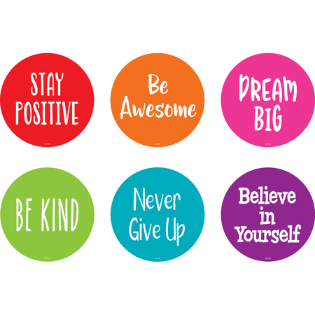 TEACHER CREATED RESOURCES Spot On Positive Sayings Floor Markers, 4in. 77509